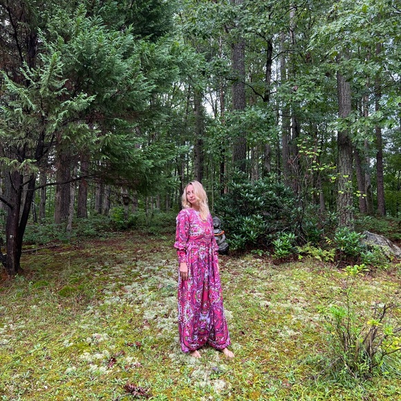 Bohemian Long Sleeve Dress - Picture 1 of 10